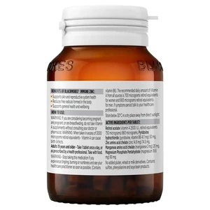 (PRE ORDER) Blackmores Immune Zinc 120 Tablets shelf life 2yrs